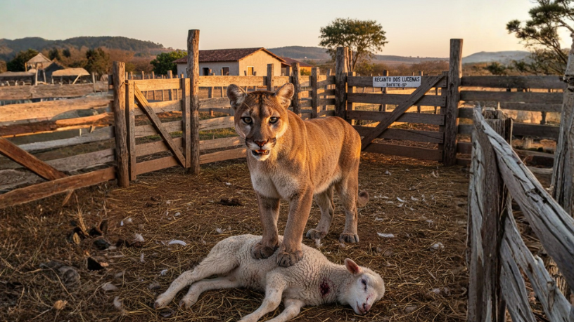 Em Bofete-SP, a invasão de uma onça-parda ao curral do Recanto dos Lucenas reacende alertas sobre proteção rural.
